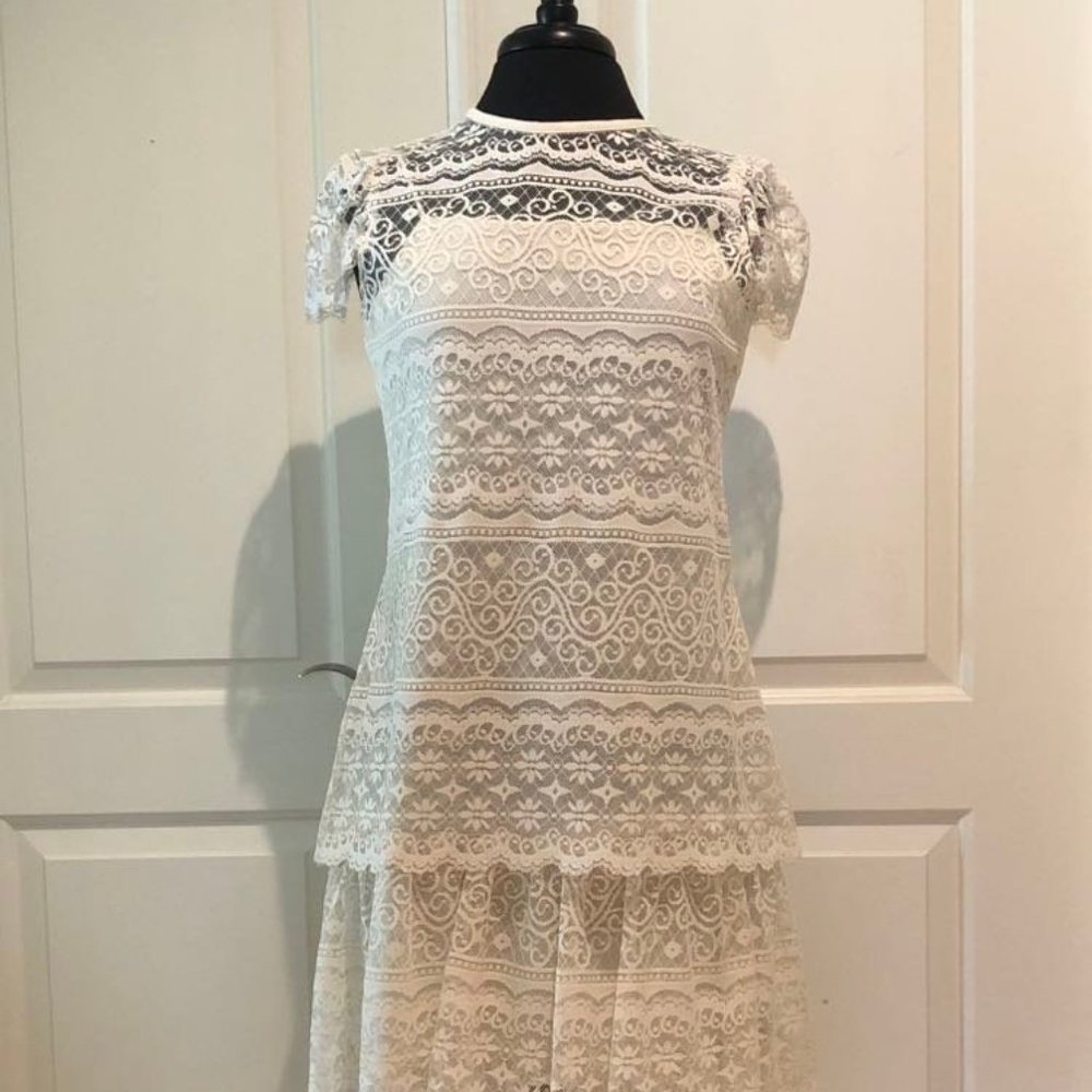 Ivory 2 pc Lace Dress
